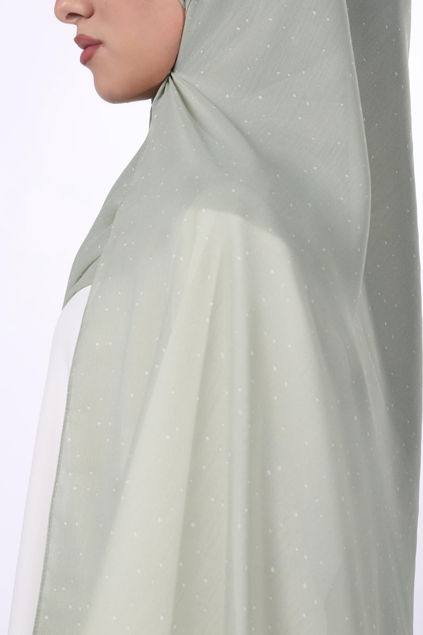 Polka Dots Chiffon Hijab