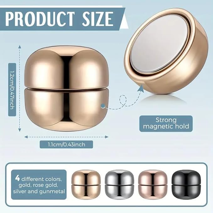 fashion mania 4 Pcs Magnetic Hijab Pins, Clothing Magnets For Muslim Scarf, Multi-Use Round Clip