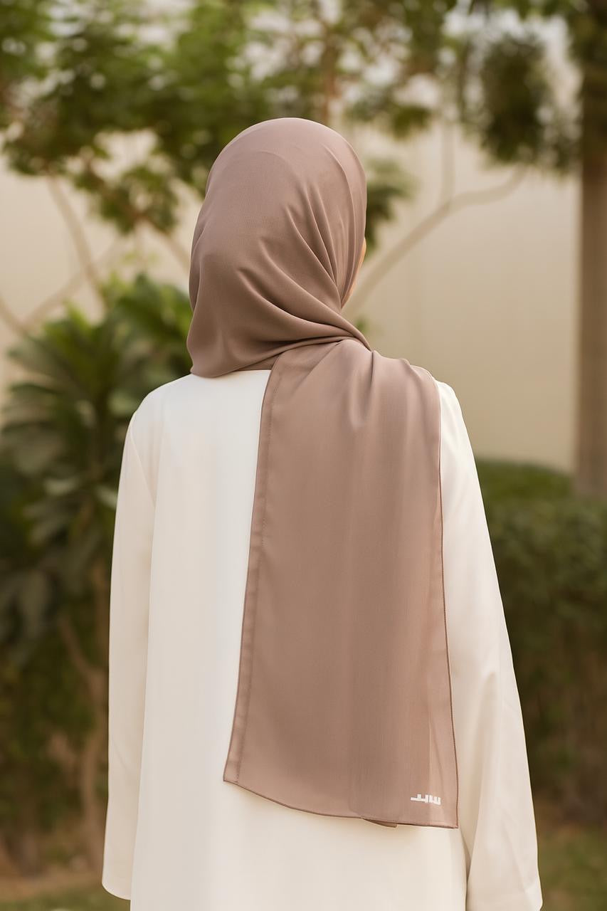 SADA Hijab | Beige shades chiffon fabric