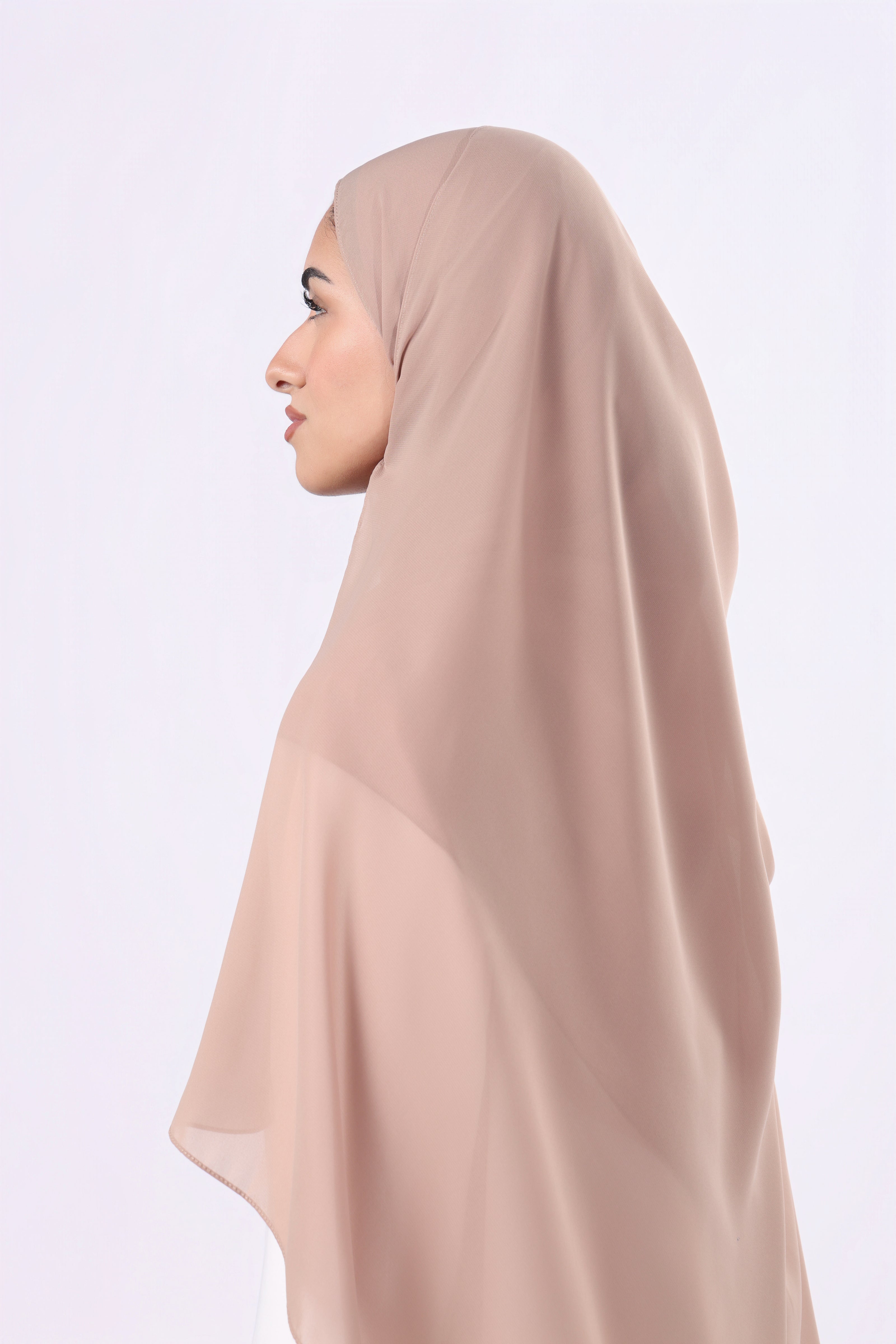 SADA Hijab | Beige shades chiffon fabric