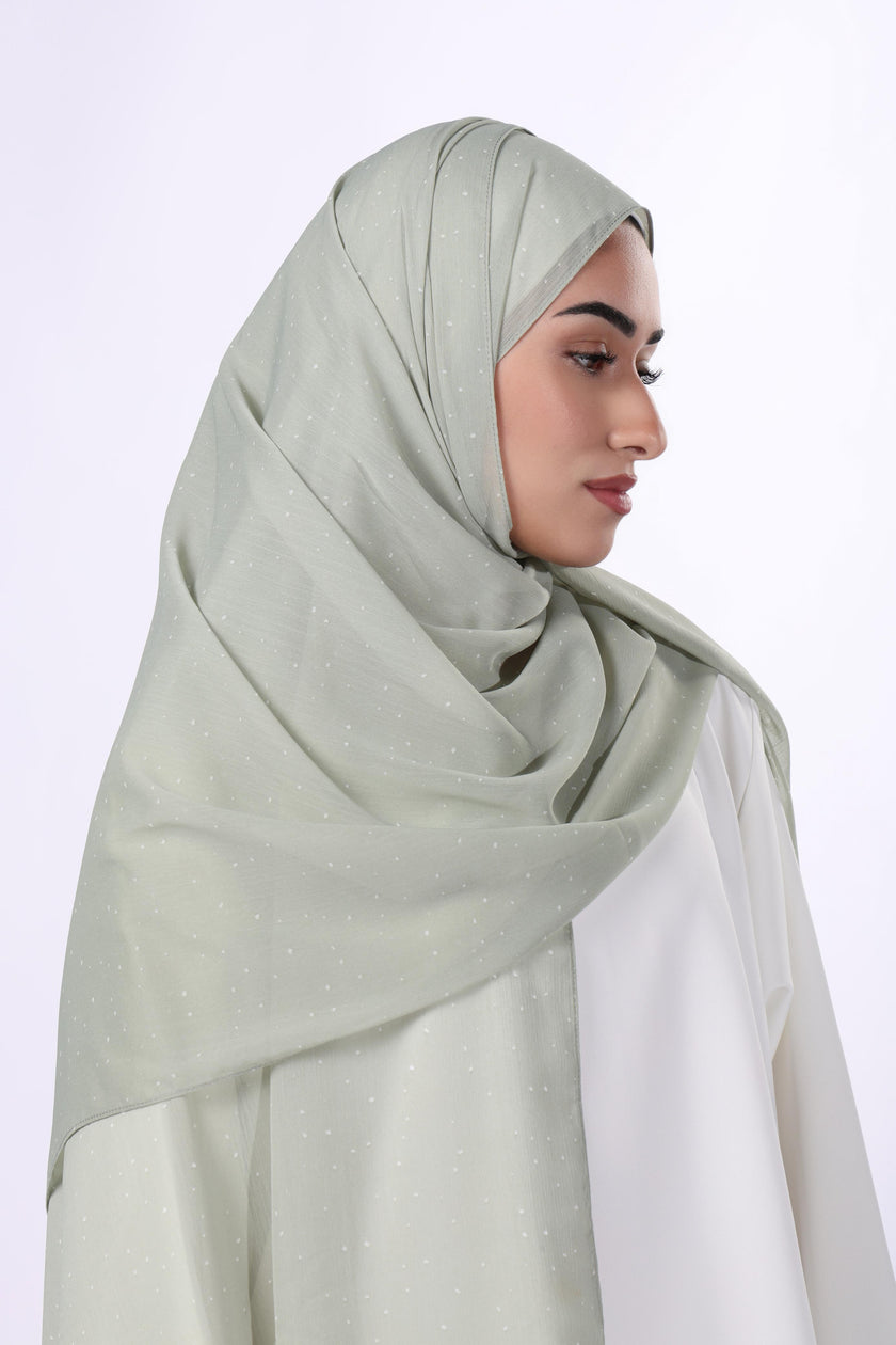 Polka Dots Chiffon Hijab