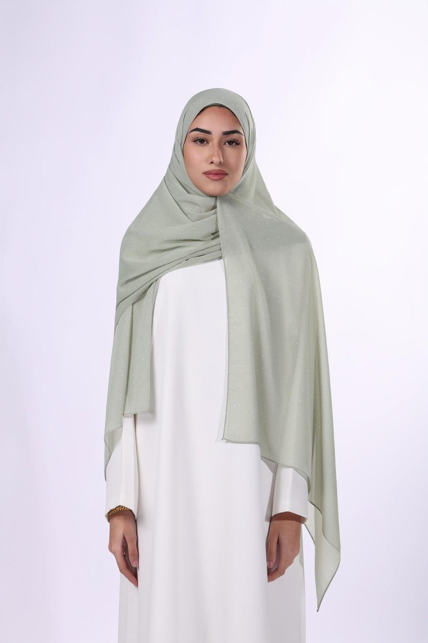 Polka Dots Chiffon Hijab