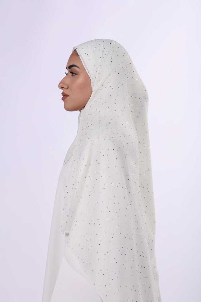 Polka Dots Chiffon Hijab